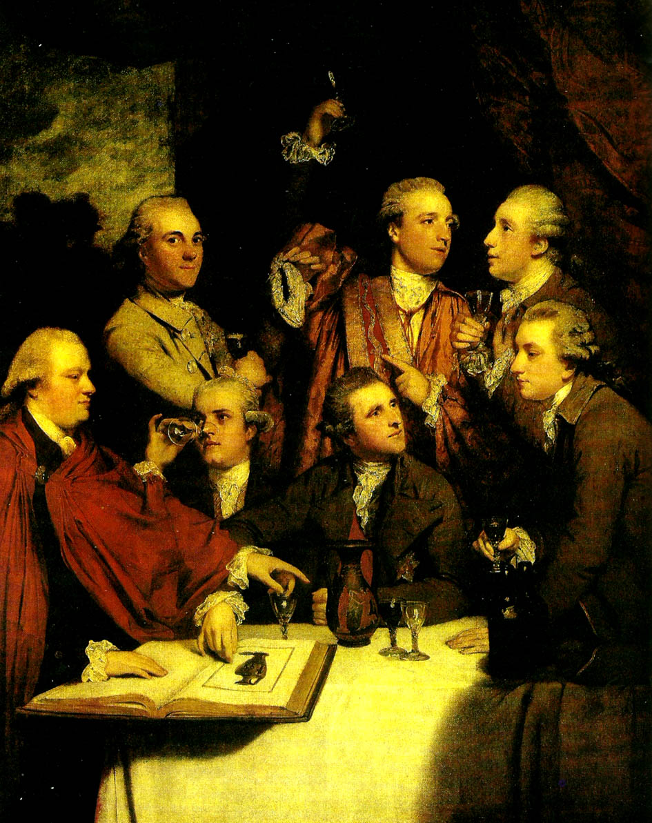 Sir Joshua Reynolds members of the society of dilettanti